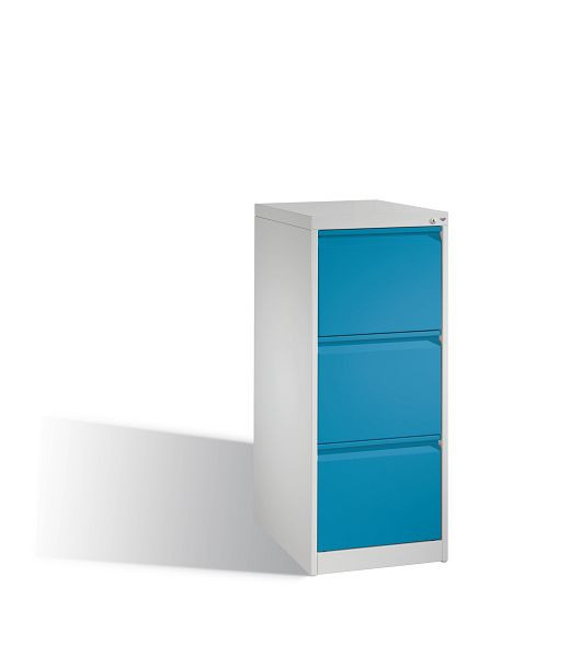 C+P Hängeregistraturschrank Acurado, H1045xB433xT590mm, Farbe: Lichtgrau / Lichtblau, Griffleiste, 12423-311 S10049