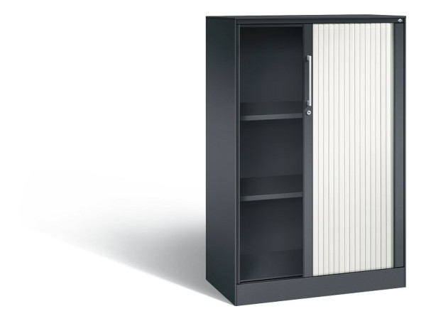 C+P Rollladenschrank Asisto, H1310xB800xT435mm, Farbe: Schwarzgrau / Verkehrsweiß, Bügelgriff, 3 OH, 143033-000 S10065
