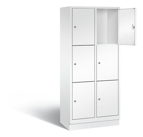 C+P Schließfachschrank Evolo, H1800xB810xT500mm, Farbe: Verkehrsweiß, 48020-223 S10197