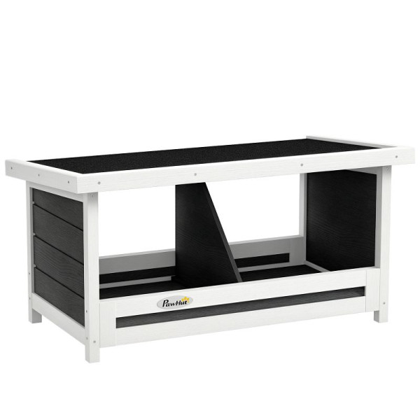 PawHut Legenest für Hühner Hühnernest, wetterbeständig, Asphaltdach, 66 x 37 x 34 cm, Natur + Schwarz, D51-403V00LG