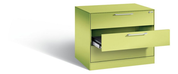 C+P Karteischrank Asisto, H710xB800xT600mm, Farbe: Viridingrün / Viridingrün, Bügelgriff, 146273-323 S10190