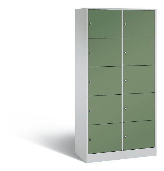 C+P Schließfachschrank Serie 8070, H1950xB900xT480 mm, Grau/Resedagrün, 82700-20 S10075