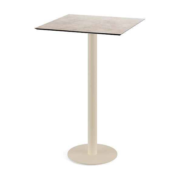 Feros Urban Stehtisch Sand gestell + Moonstone HPL 70x70 cm, 130061377