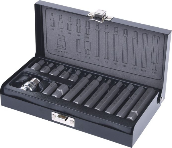 KS Tools 10mm Bit-Satz, 15-teilig, Innensechskant, 911.5040