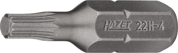 Hazet Bit, Sechskant massiv 6,3 (1/4 Zoll), Innen Vielzahn Profil XZN, M4, 2211-4
