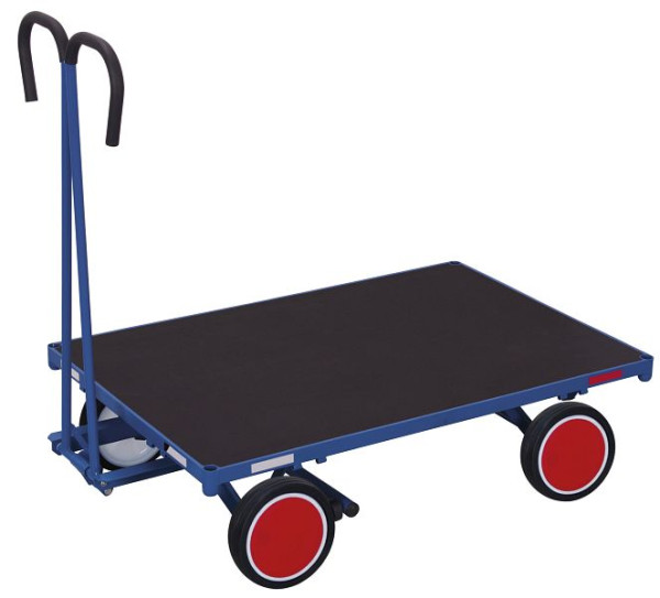 VARIOfit Handpritschenwagen ohne Bordwand, Außenmaß: 1.120 x 700 x 1.200 mm, RAL 5010 enzianblau, Radsatz: Vollgummibereifung, zu-05101