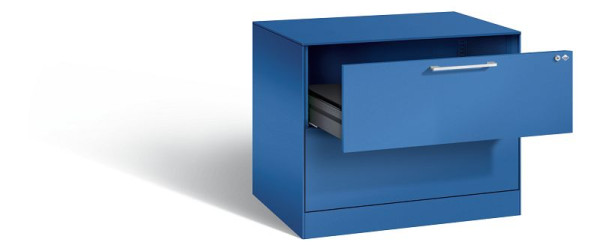 C+P Karteischrank Asisto, H710xB800xT600mm, Farbe: Enzianblau, Bügelgriff, 146273-222 S10023