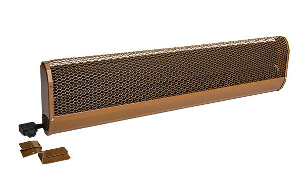 Etherma Kirchenbankheizung, Dunkelstrahler, braun, Anschluss rechts, 320 W, 0.8 m, 230V, 32332