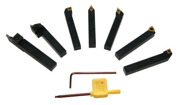 ELMAG Wendeplatten-Drehmeißel-Satz, 7-teilig, 25 x 25 mm, 88069