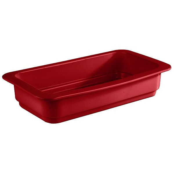 APS GN 1/3 Behälter, 32,5 x 17,6 x 6 cm, Porzellan, rot, hitzebeständig bis 220°C, 2 Liter, 82280