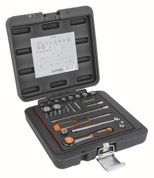 Bahco 1/4" Steckschlüssel-Satz, 27-teilig, 6715GE, 7314151831370