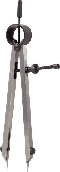 KS Tools Präzisions-Feder-Spitzzirkel mit auswechselbaren Spitzen, 240mm, 300.0432
