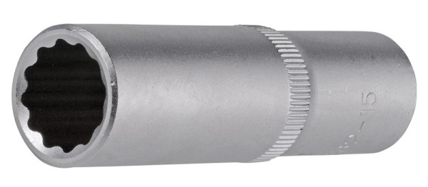 SW-Stahl Steckschlüsseleinsatz, 1/2", Zwölfkant, 15 mm, tief, 05632-15SB