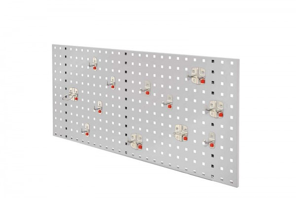 Kappes RasterPlan/ ABAX Lochplatten Einsteigerset 2, RAL 7035, Bestehend aus 1 Lochplatte 1000 mm, 1 ABAX Werkzeughaltersortiment 12-teilig, 3324.06.1013