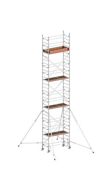 HYMER Fahrgerüst nach DIN EN 1004 mit Comfortaufbau, Rahmenteilbreite 0,80 m, Bühnenlänge 1,90 m, Reichhöhe 9,25 m, 847209