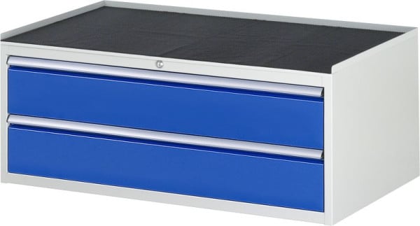 RAU Schubladenschrank Serie 7000, B1145xT650xH465mm, Schubladen: 2xH180mm mit Einzelauszugssicherung, Metallauflage, 03-XXL2.0A-MT.11