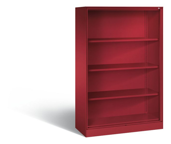 C+P Büroregal Asisto, H1635xB1000xT435mm, Farbe: Rubinrot, 4 OH, 140012-000 S10037