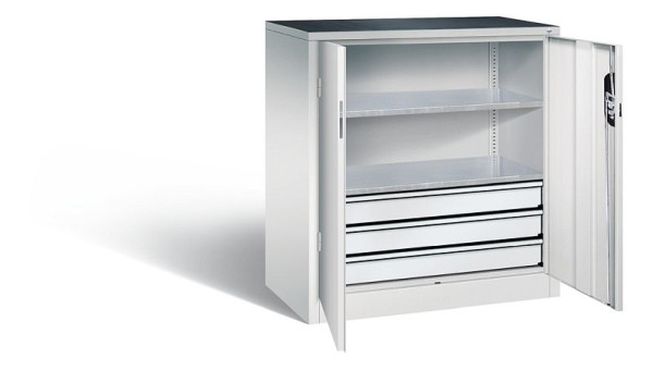 C+P Werkzeugschrank Acurado, H1000xB930xT500mm, Farbe: Lichtgrau, Muldengriff, 8821-5035 S10072