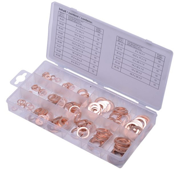 SW-Stahl Dichtring-Sortiment, 150-teilig, S8052, 4033592035040