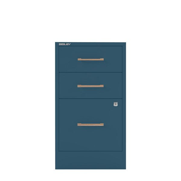 Bisley Home Filer, 2 Universal-, 1 HR-Schublade, Eichengriff, 687 prussian, PFA3OH687