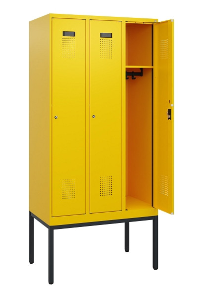C+P Spind Evolo PLUS, Gestell, 3 Abteile, 1950x900x500mm, 1023/1023, Zylinderschloss, 0490305-30 S10049