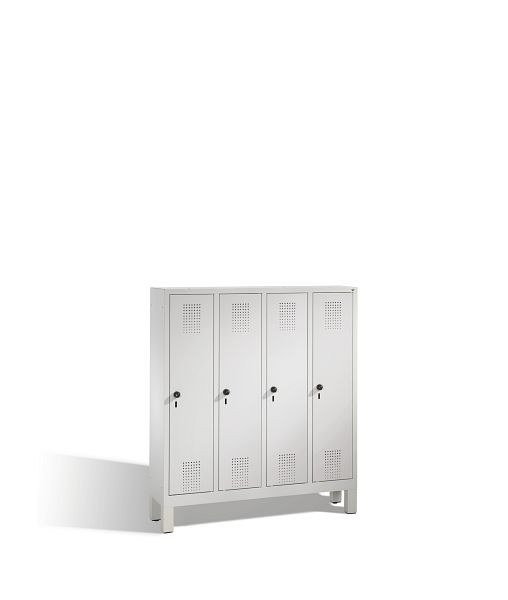 C+P Kindergarten-Spind Evolo, 4 Abteile, H1350xB1190xT300 mm, Lichtgrau, 480103-40 S10072