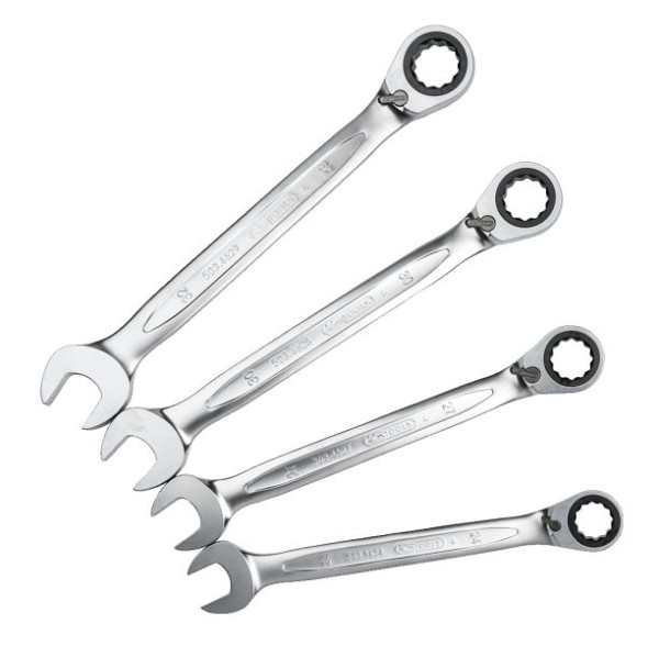 KS Tools GEARplus Ratschenringmaulschlüssel-Satz, umschaltbar, 4-teilig, 503.4601