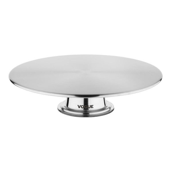 Vogue St/St Drehbarer Tortenständer 30 cm, sanfte Drehung, DP238