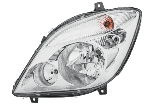 HELLA Halogen/FF-Hauptscheinwerfer - für u.a. Mercedes-Benz Sprinter 3,5-T Box (906) - ECE/CCC - für Rechtsverkehr - links, 1EB 247 012-011