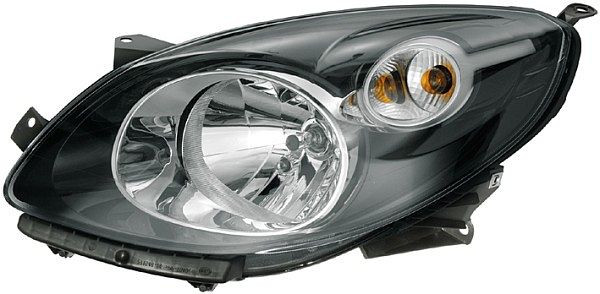 HELLA FF-Hauptscheinwerfer - für u.a. Renault Twingo II (CN0_) - schwarz - ECE - für Rechtsverkehr - links, 1E7 271 510-351
