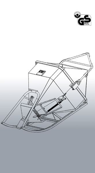 Eichinger Betonsilo 1034C.3, 250l, Bügel/Traverse, Federzug, liegende Form, Auslauf Ø 150 mm, 10340300360000
