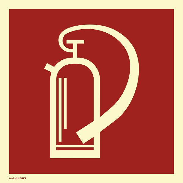 Moedel Feuerlöscher, Folie, langnachleuchtend, 160-mcd, 100x100 mm, 57601