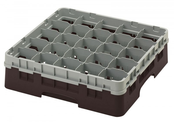 Cambro Spülkorb mit 25 Fächer Camrack® 11,4 cm Braun, 25S418167