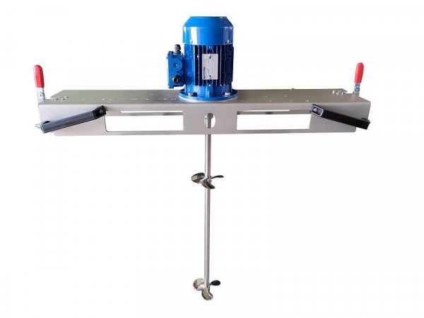 Schwarzer Rührtechnik IBC-Schnellmischer, für Medien bis 600 m/Pas im 1000L IBC, 0,75 KW, 1415 UPM, abnehmbare Rührwelle, Staplertraverse, CRW-0110-2PK