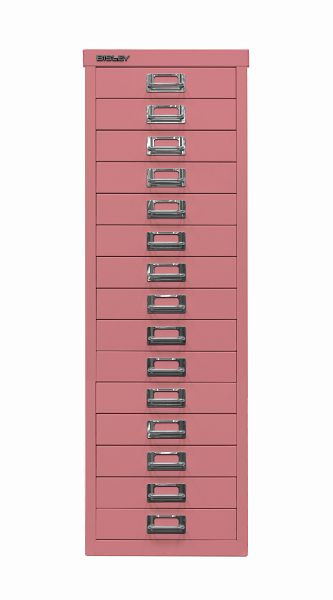 Bisley MultiDrawer, 39er Serie, DIN A4, 15 Schubladen, pink, L3915601