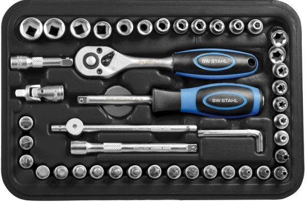 SW-Stahl Steckschlüsselsatz, 1/4", 46-teilig, 06447L, 4033592022682