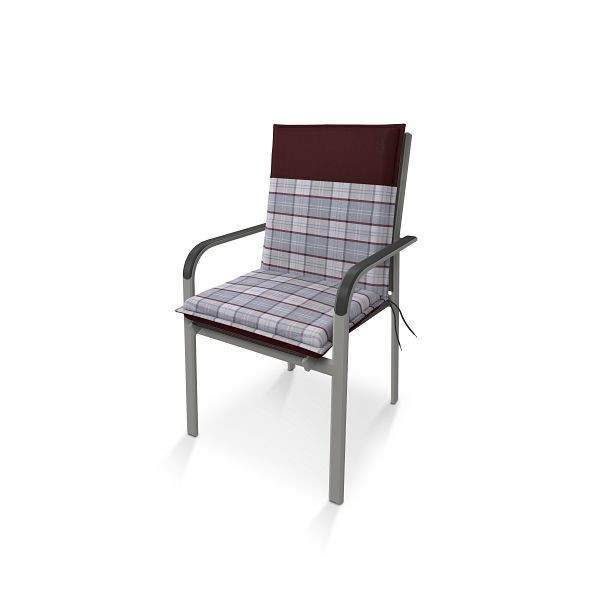 doppler Niederlehner CASA ca. 100x48x6 cm, grau, rot Karo, 5112094402K