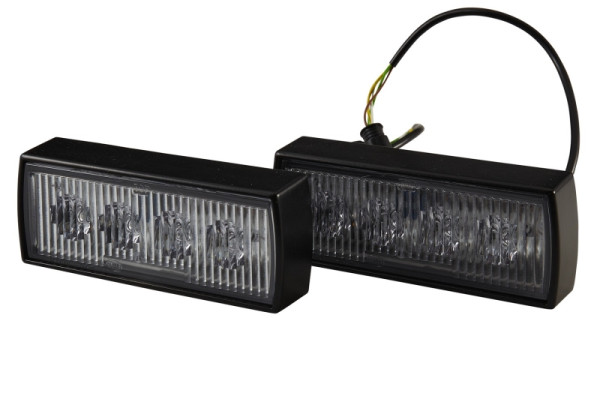 HELLA LED-Blitz-Kennleuchte - BSN-LED - 12/24V - Einbau/Schraubanschluss - Kabel: 300mm - Stecker: AMP - Set, 2XD 010 312-811