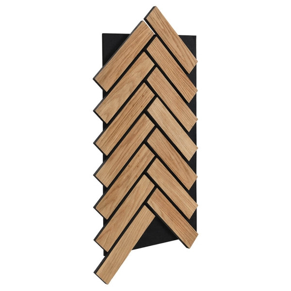 HOME DELUXE Akustikpaneel mit Fischgrätenoptik VEGA 80x40 cm Black Oak VE: 6 Stück, 61024