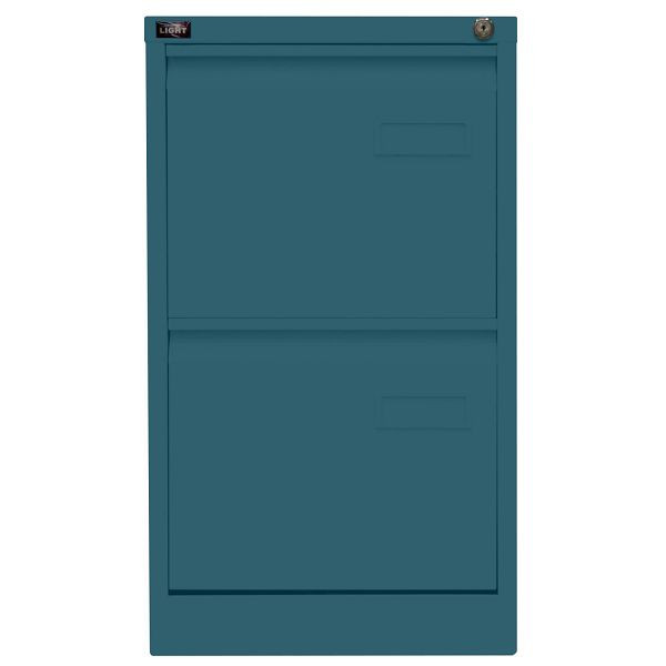 Bisley LIGHT Hängeregistraturschrank LIGHT, einbahnig, 2 HR-Schubladen, 653 ozeanblau, IPCCA12653