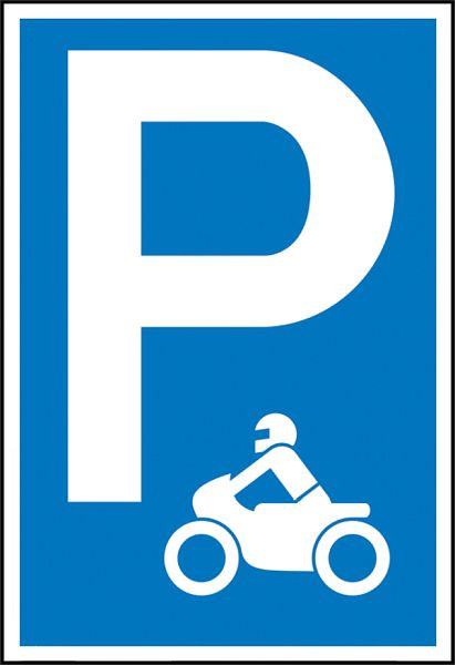 SafetyMarking Parkplatzschild, Symbol: P - Motorrad (Symbol), BxH 25x40 cm, Kunststoff (Polystyrol), 41.5133