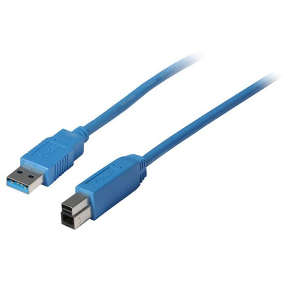 S-Conn USB Kabel, Typ A Stecker auf Typ B Stecker, USB 3.0, blau, 1,0m, 77031