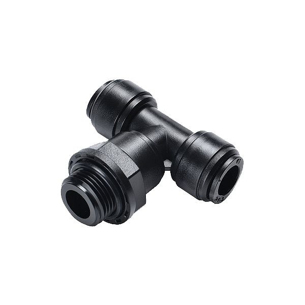 timmer B-TEd-8-3/8-KU-H2O, T-Einschraubverschraubung zylindrisch, aus Kunststoff, drucklos einstellbar, für Wasser, VE: 10 Stück, 03080460