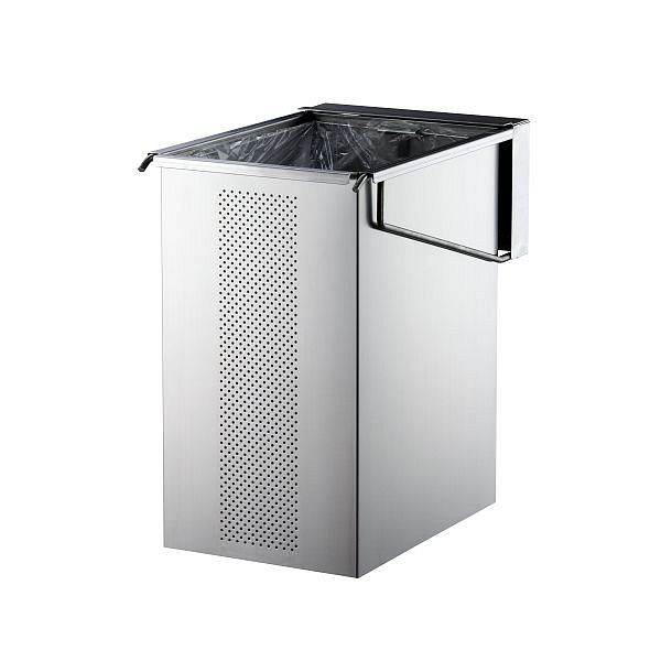 Air Wolf Verborgener Abfallbehälter, Serie Sigma, H x B x T: 450 x 284 x 432 mm, Edelstahl gebürstet, 20-146