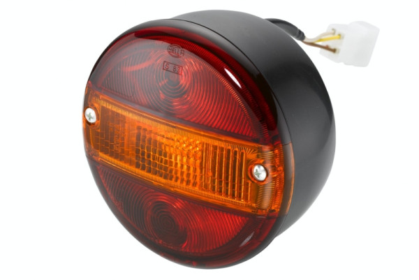 HELLA Heckleuchte, Glühlampe, 12V, Anbau/geschraubt, Scheibenfarbe: rot/gelb, Kabel: 150mm, Flachstecker, links/rechts, 2SD 001 685-277