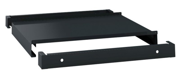 KLW Hubwagensockel für Rollladenschrank 950x425mm mit Stahlprofilen 100mm hoch, 2 Steckblenden mit Grifflöchern, HS100-950-425