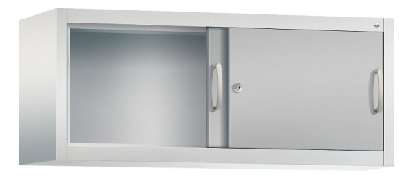 C+P Aufsatzschrank Acurado, H500xB1200xT400mm, Farbe: Lichtgrau / Weißaluminium, Bügelgriff, 1 OH, 2044-00 S10117