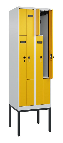 C+P Z-Spind Evolo PLUS, Gestell, 4 Fächer, 2120x600x500mm, 7035/1004, Drehriegel, 0490337-204 S10000