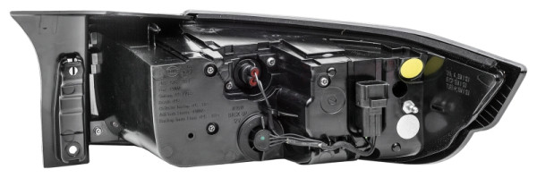 HELLA Heckleuchte, Hybrid, für u.a. Range Rover Evoque Convertible (L538), Blackpack, grau, ECE/CCC, links, 2SK 012 379-491