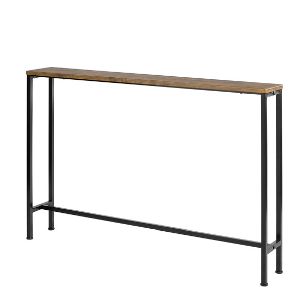 SoBuy Konsolentisch Flur Holzfarbe 120x20x80 cm, Industriell, FSB19-XL-N